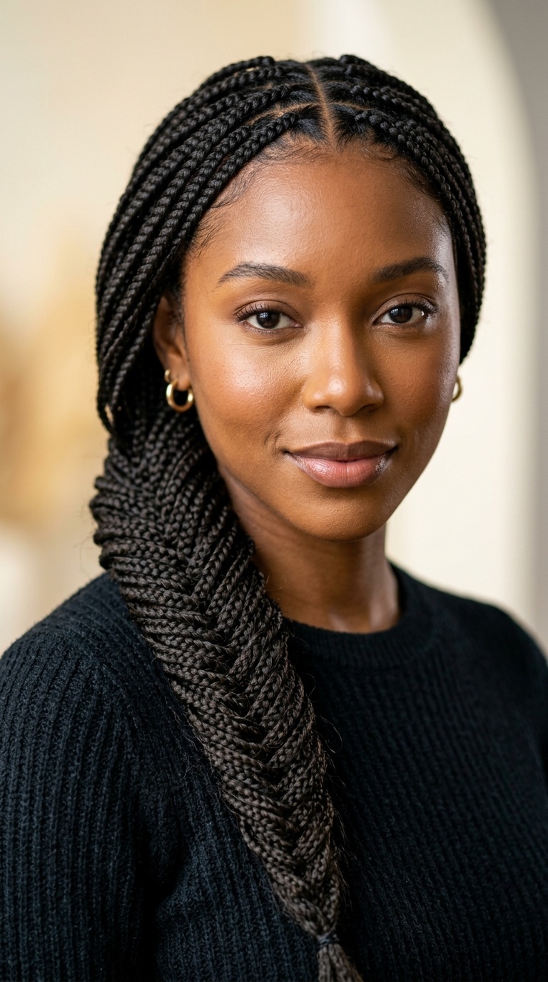 Fishtail Braid Over the Shoulder