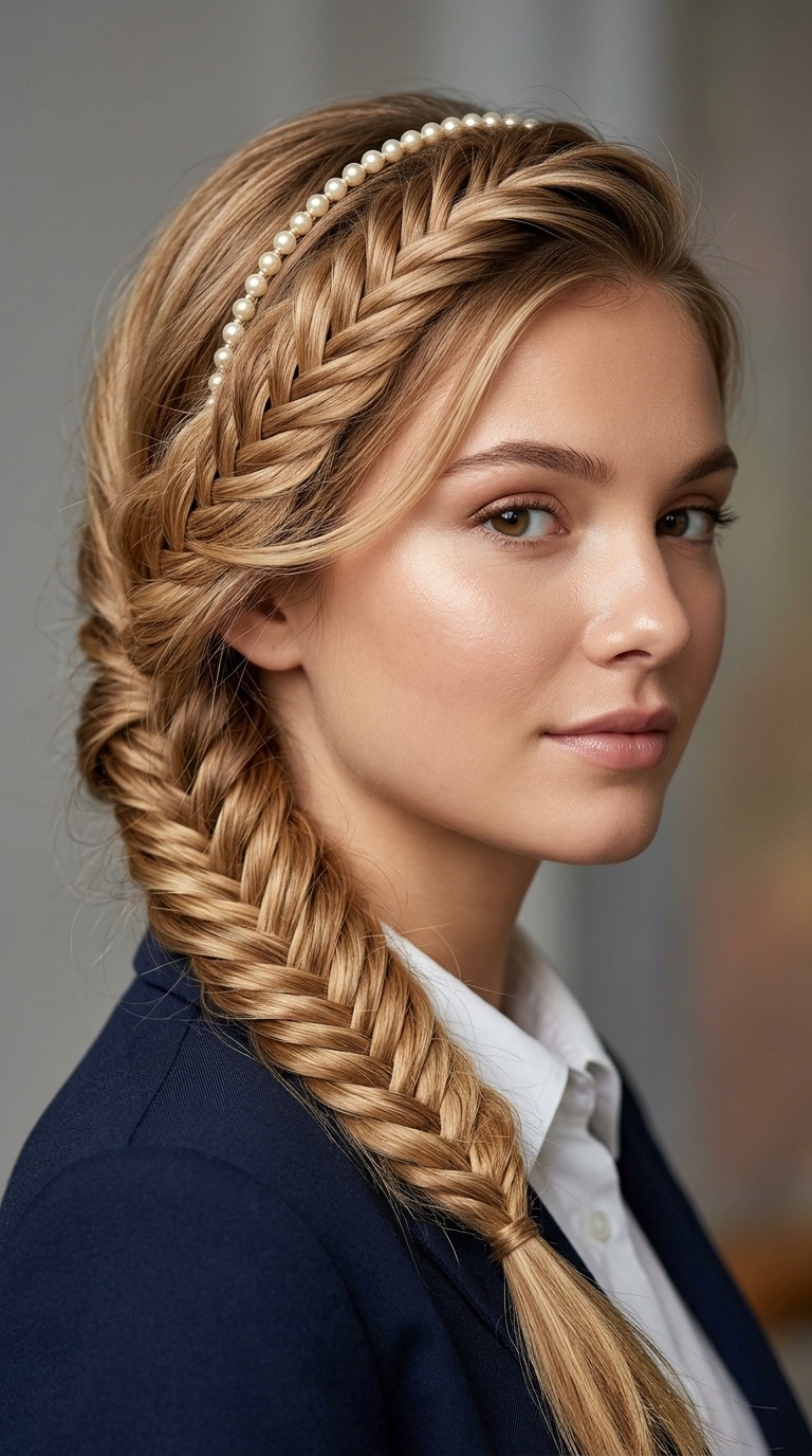 Fishtail Braid Side Sweep