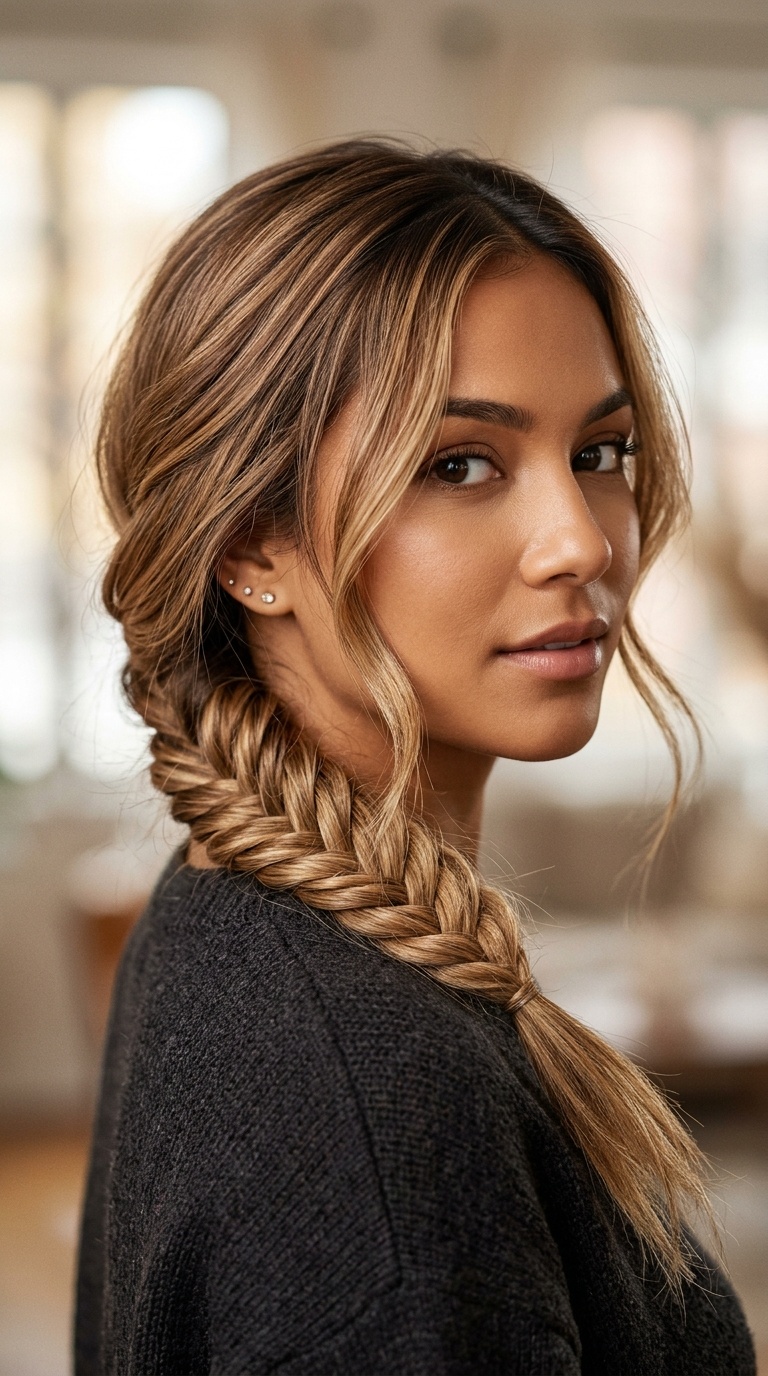 Fishtail Braid Side-Sweep