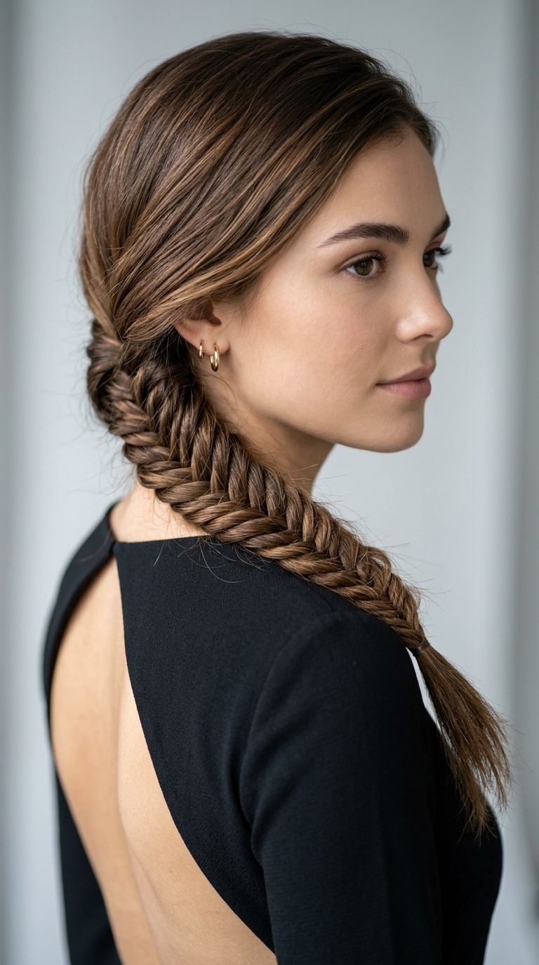Fishtail Braid to the Side