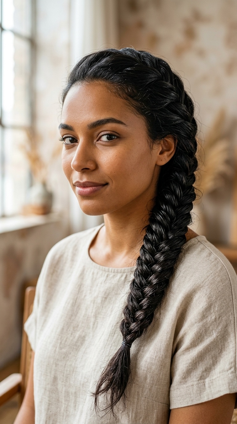 Fishtail Braid with Coconut Oil