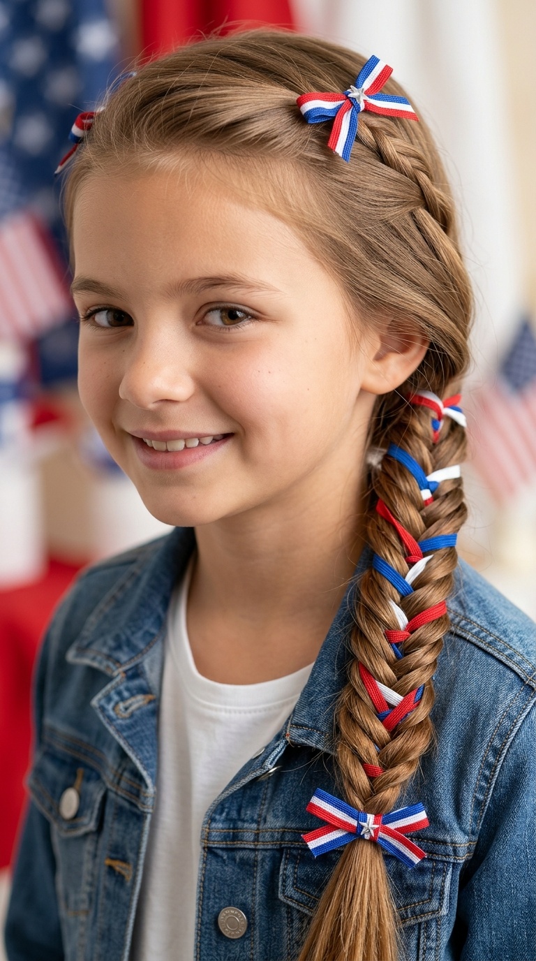 Fishtail Braid with Elastic Ribbons