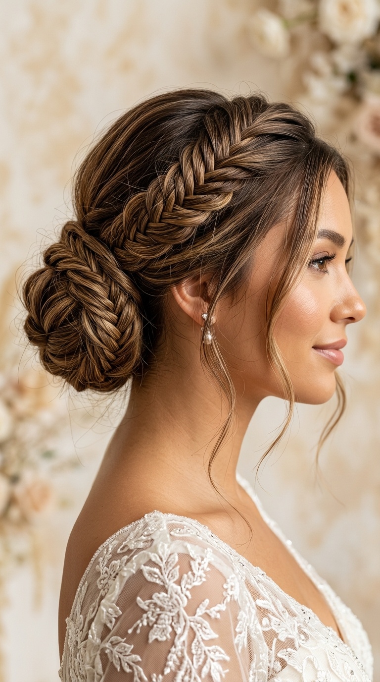 Fishtail Braid Wrap Bun