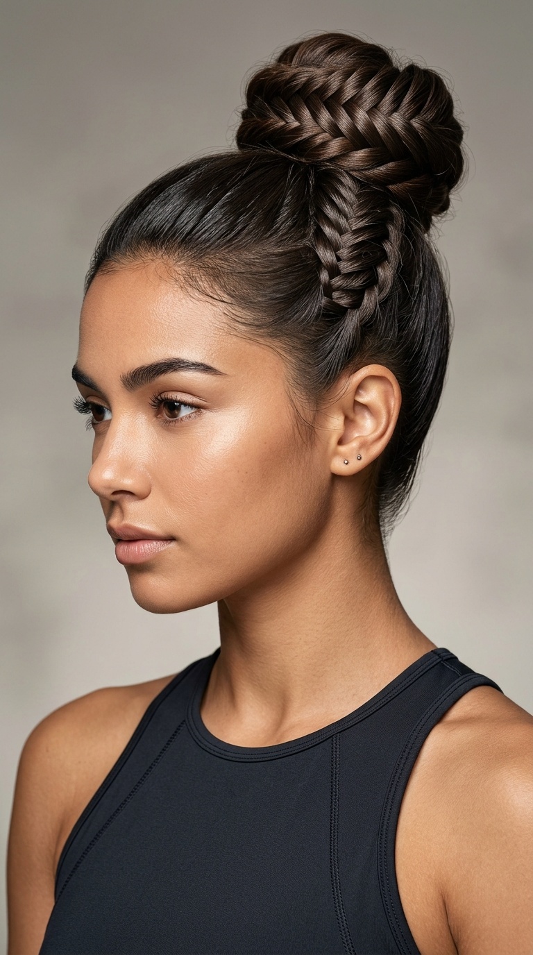 Fishtail Braided High Bun