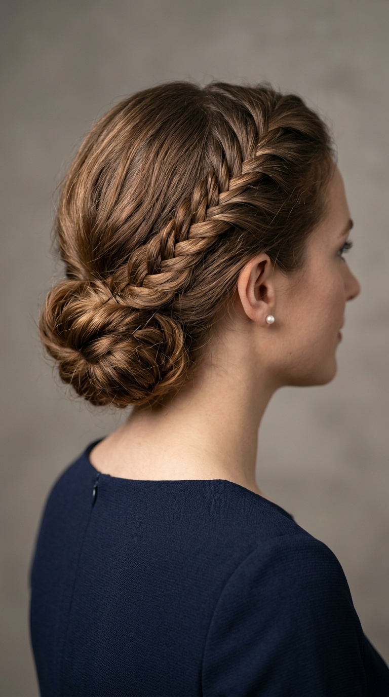 Fishtail Braided Low Bun