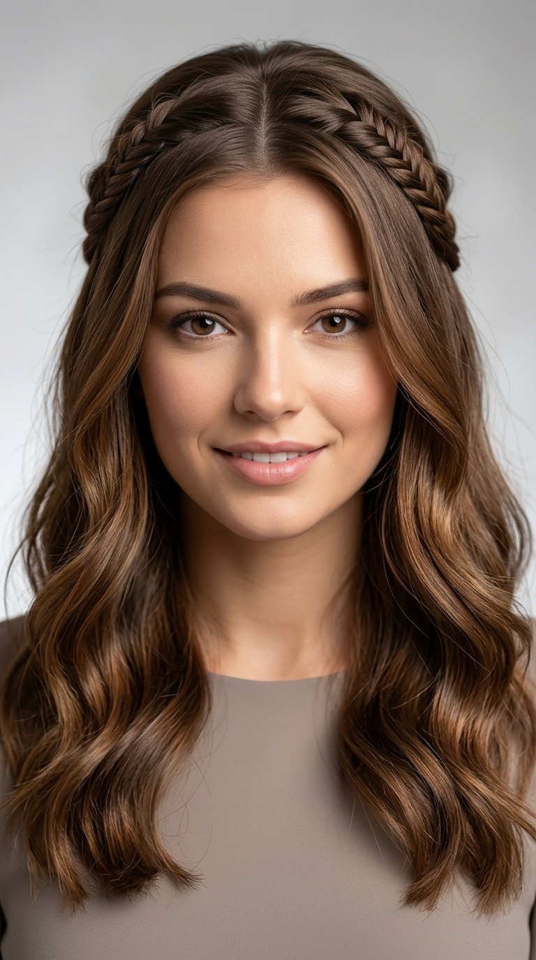 Fishtail Half-Up Style