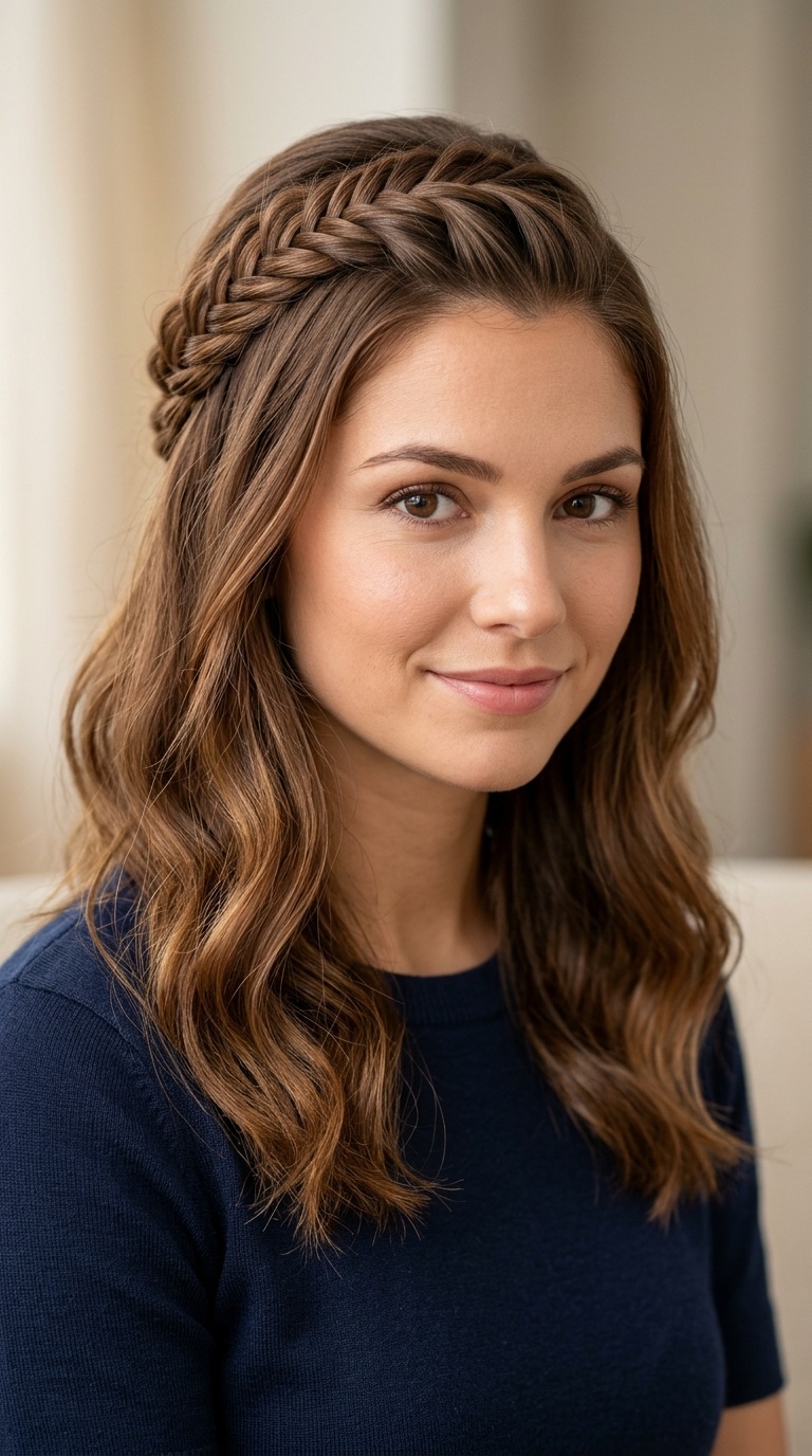 Fishtail Half-Up Style