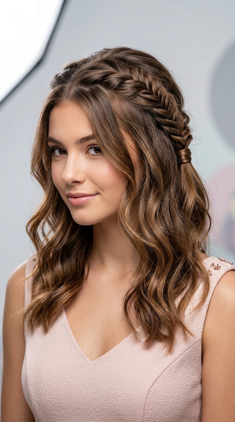 Fishtail Half-Up with Texture