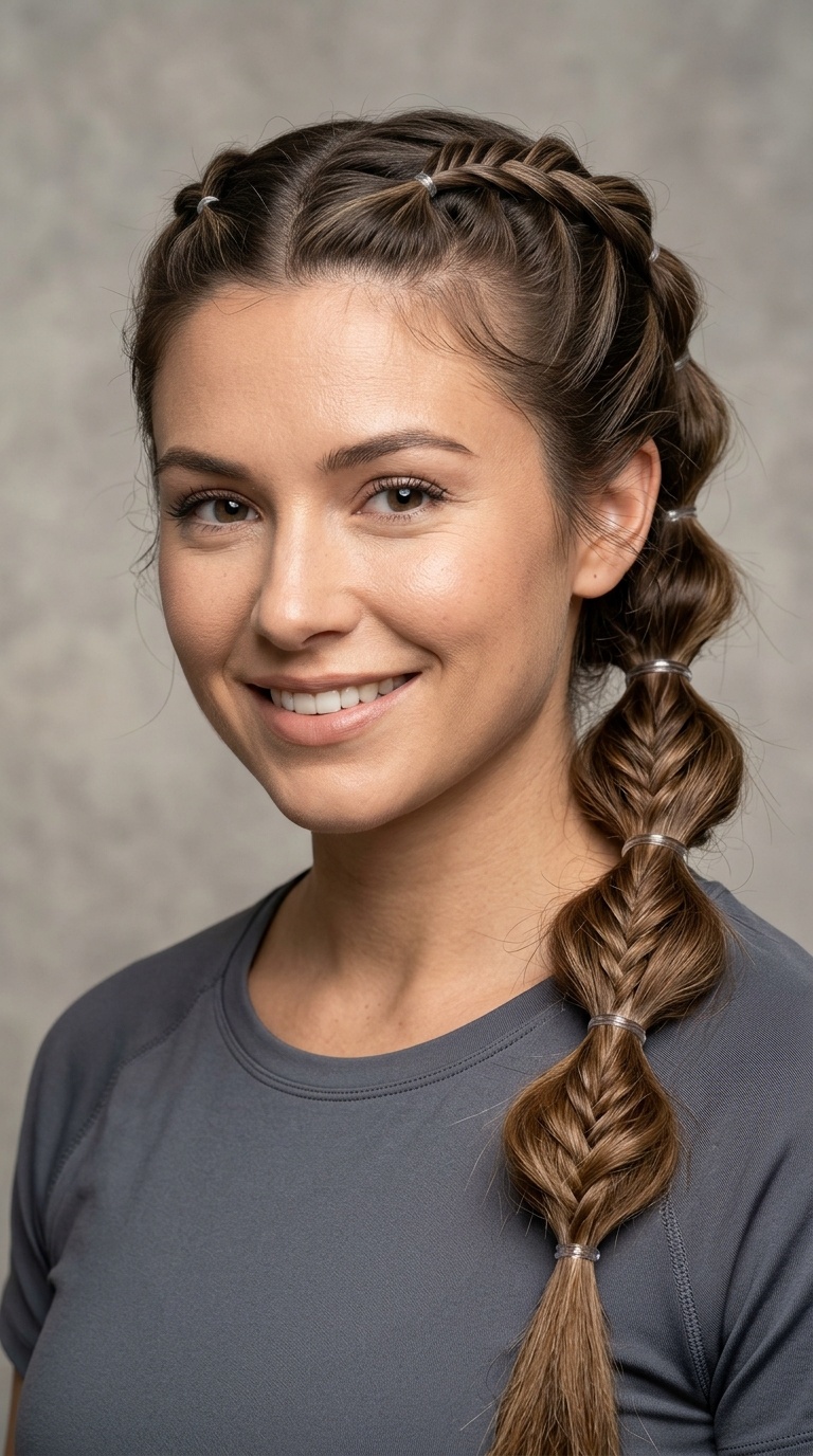 Fishtail-Integrated Bubble Braid