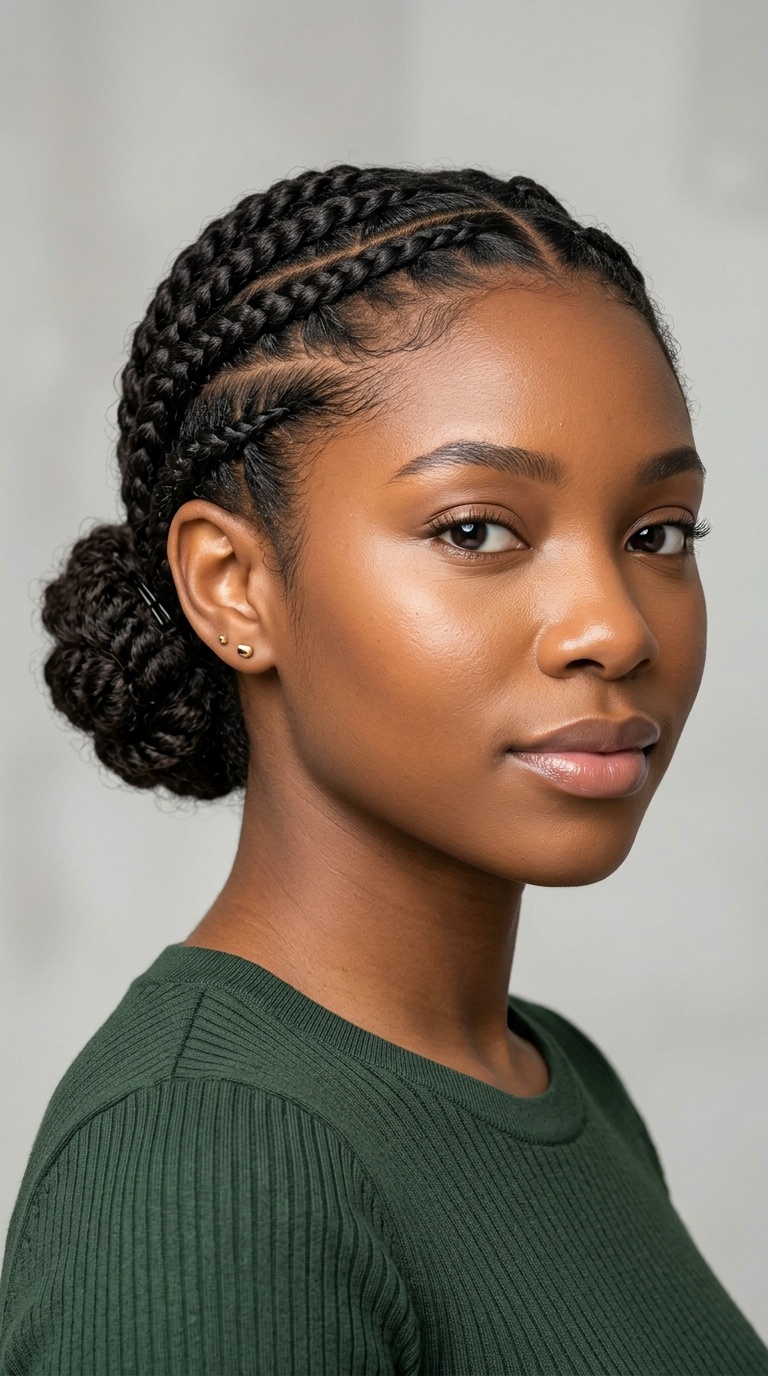 Flat Twist Back into a Bun