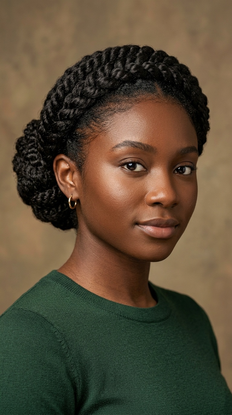 Flat-Twist Halo Bun