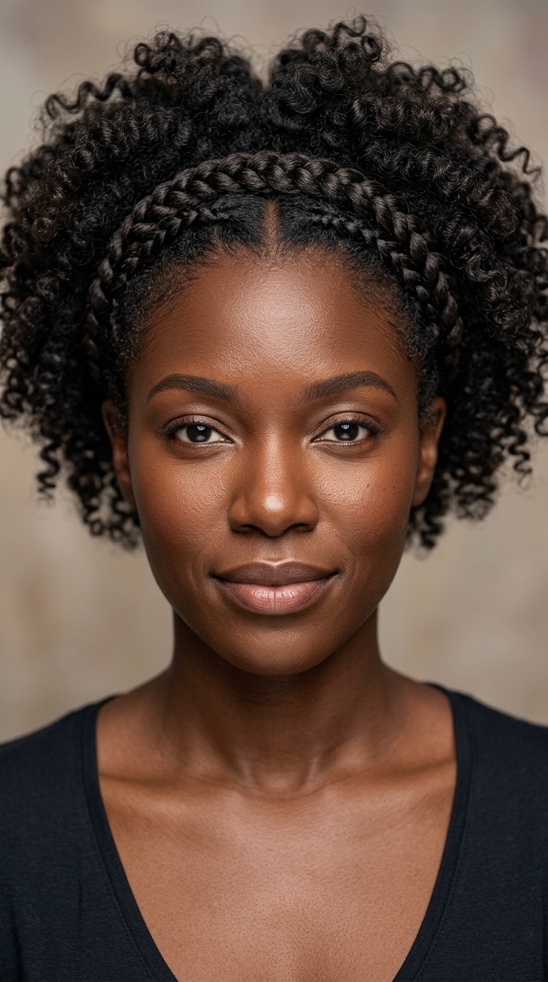 Flat Twist Halo with Curls