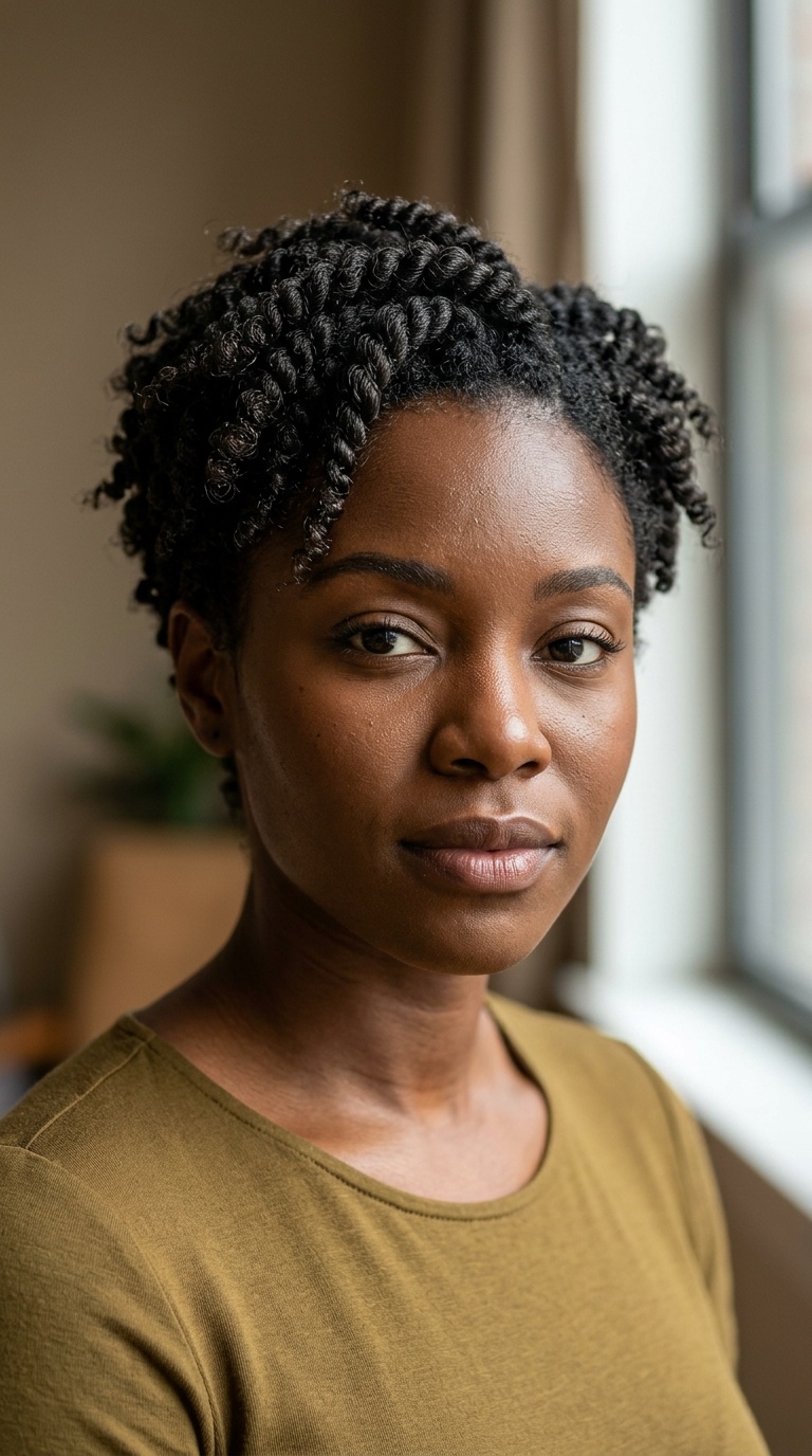 Flat Twist-Out Pixie