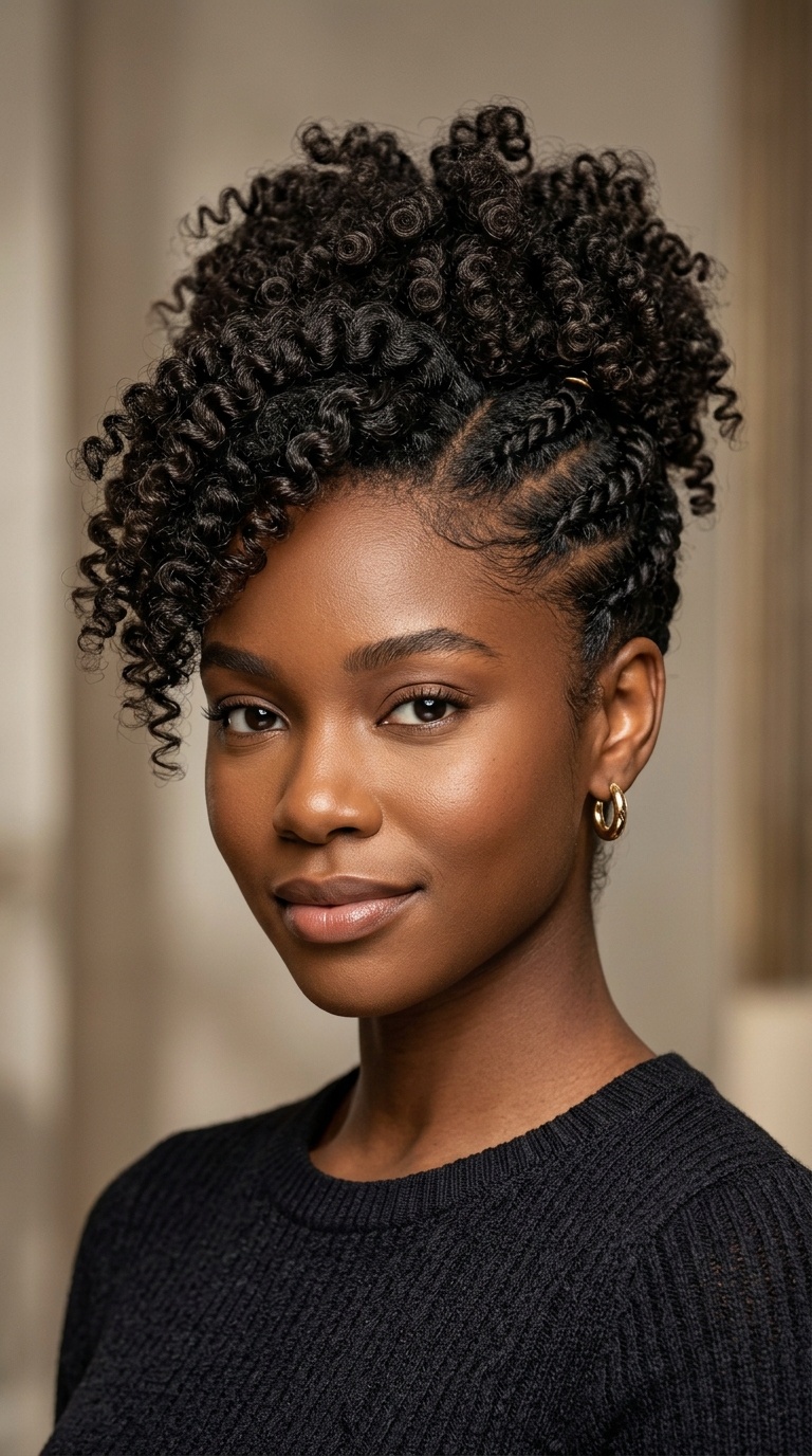 Flat Twist Out Updo