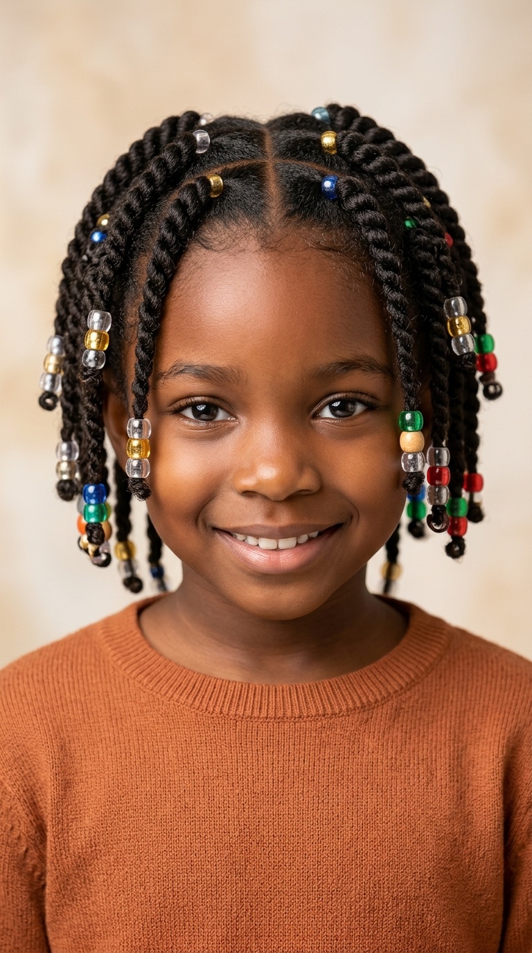 Flat Twists with Beads