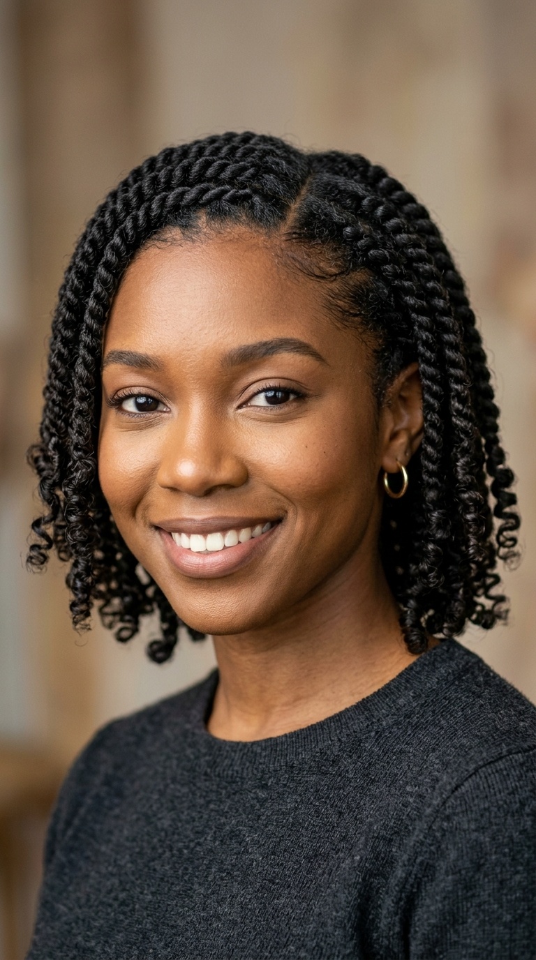 Flat Twists with Curled Ends
