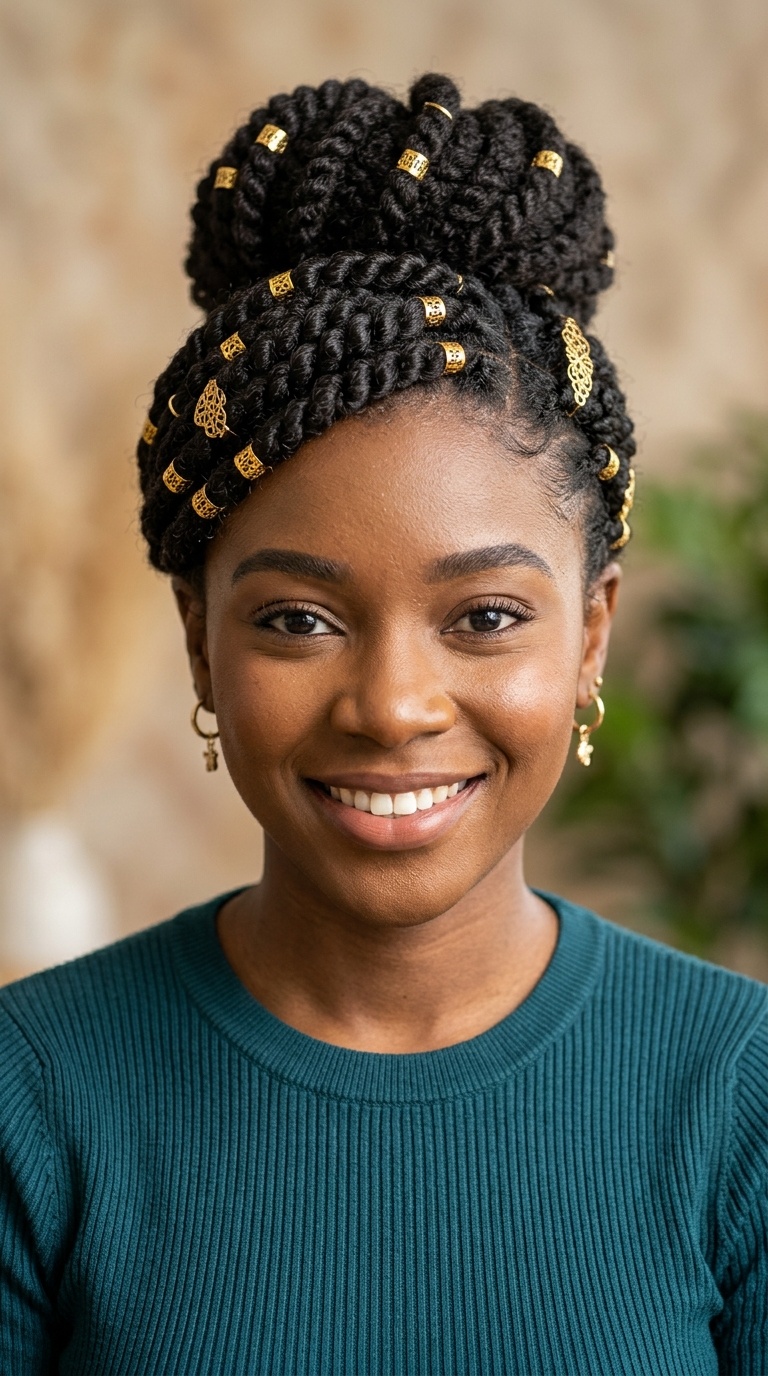 Flat Twists with Golden Cuffs