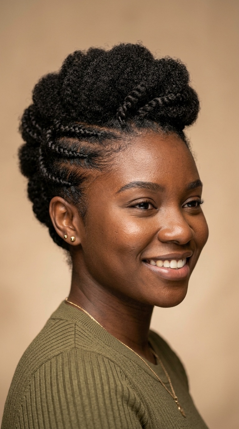 Flat Twists with Pompadour