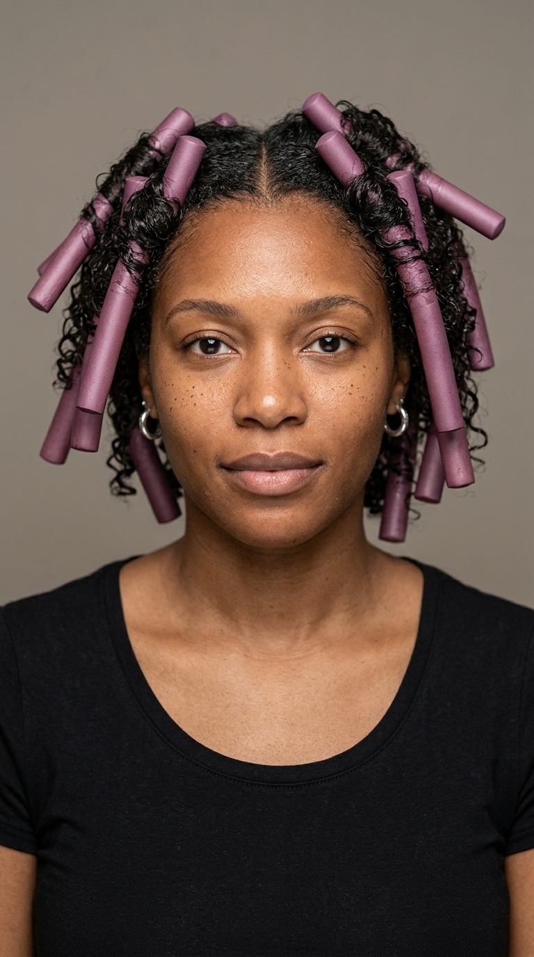 Flexi-Rod Sets on Damp Hair
