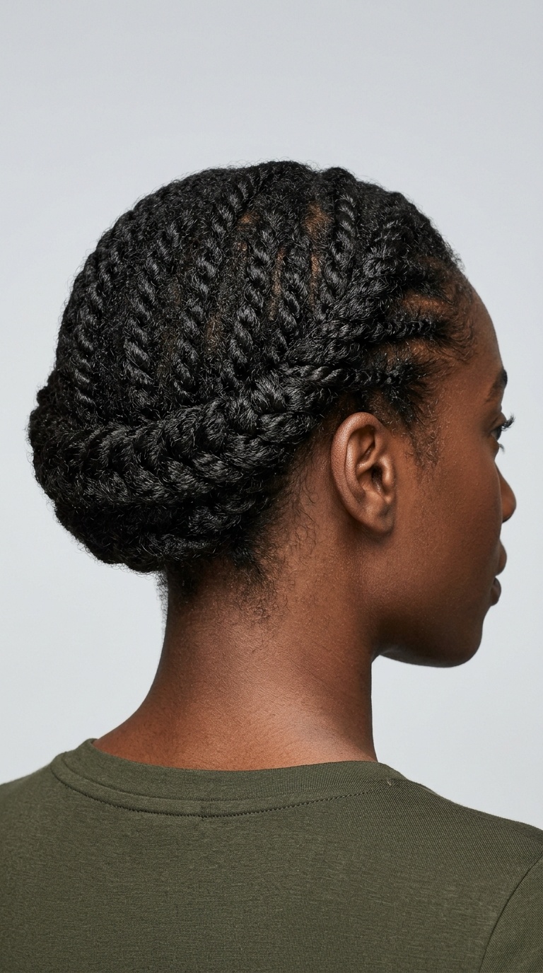 Flipped-Under Nape Crown