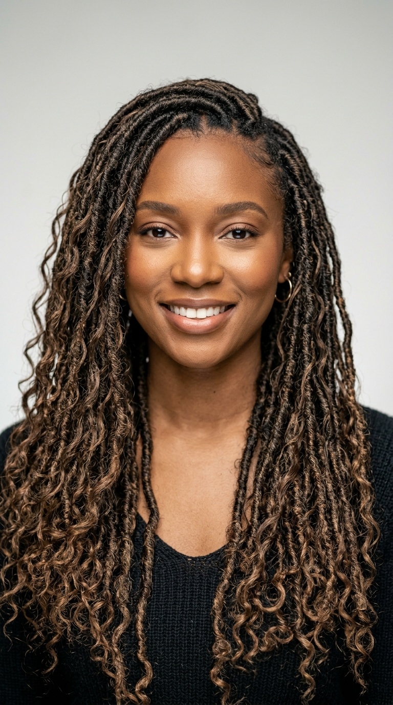 Floor-Length Goddess Locs