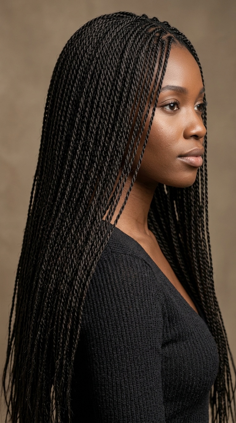 Floor-Length Micro Twists