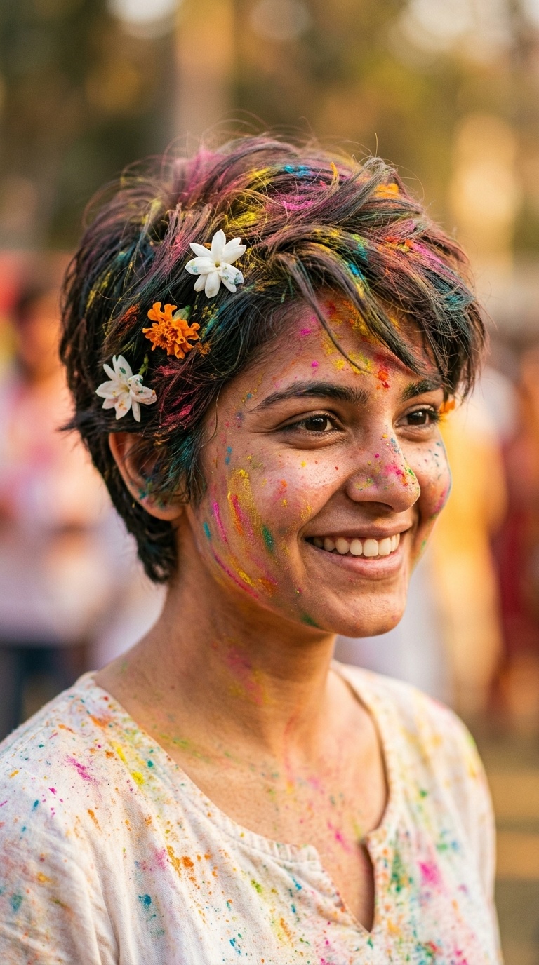 Floral Accent Pixie
