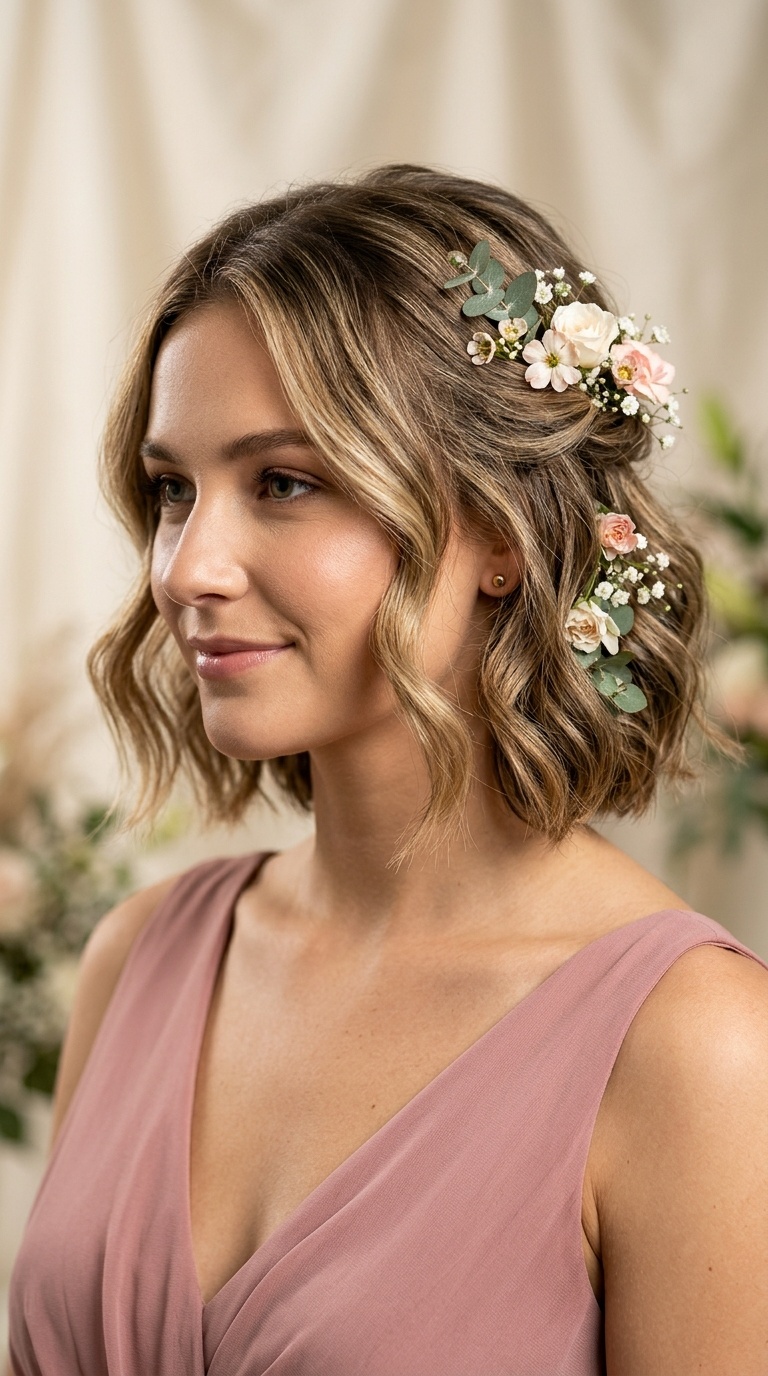 Floral Accented Bob