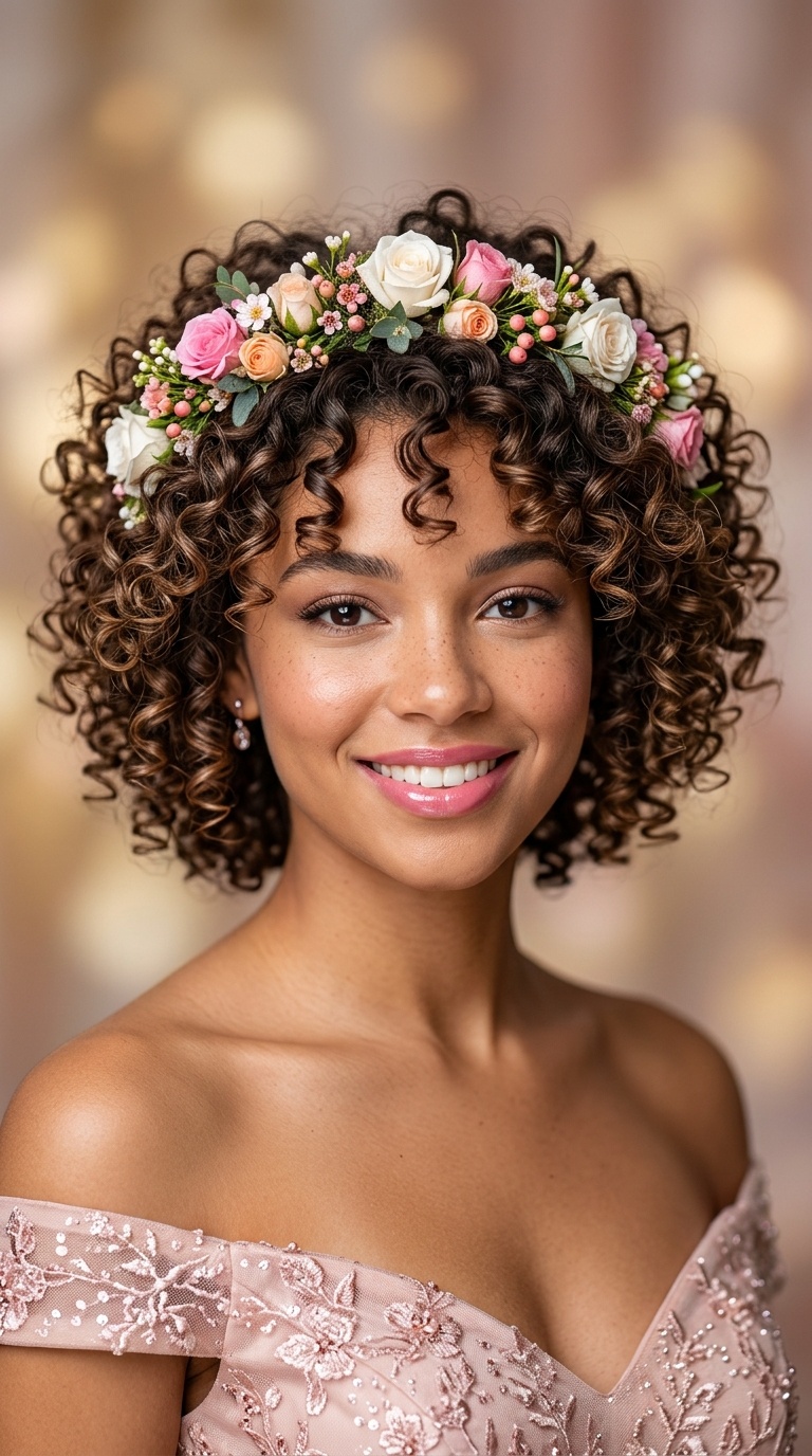 Floral Crown Curls