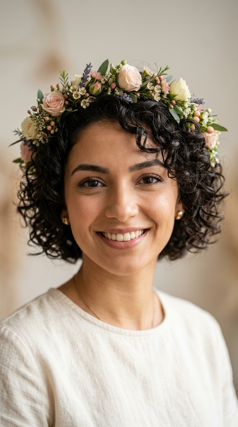 Floral Crown for Short Curls