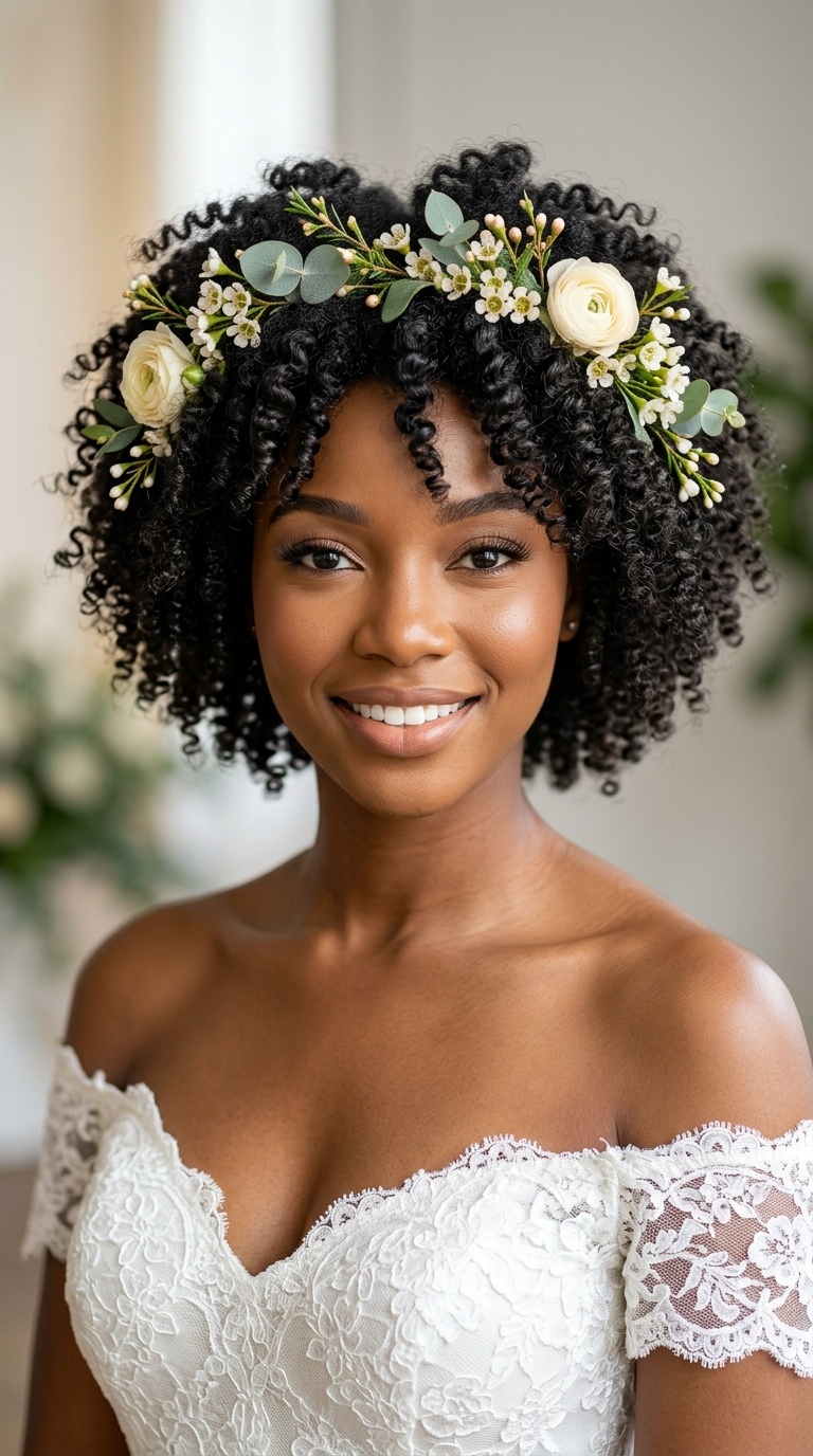 Floral Crown with Shorter Coils
