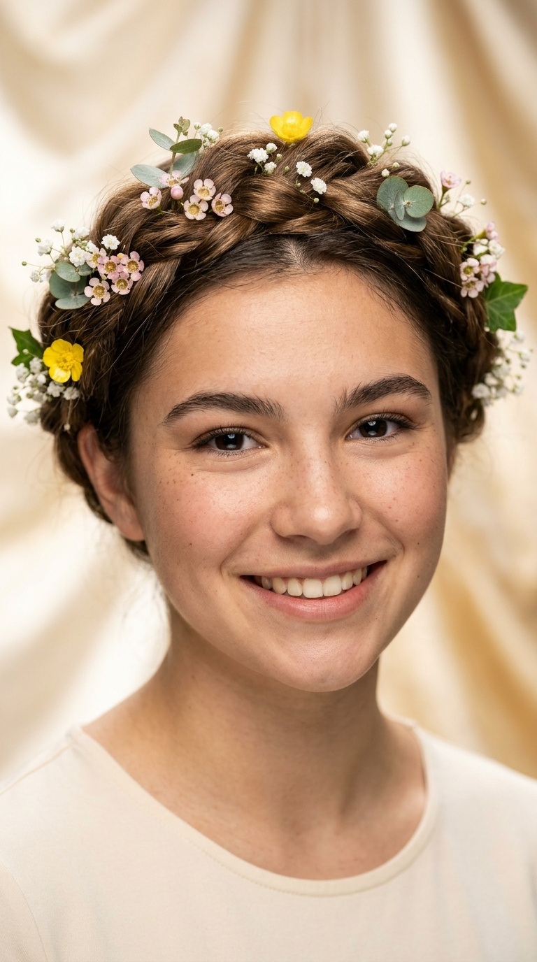 Floral-Infused Braided Halo