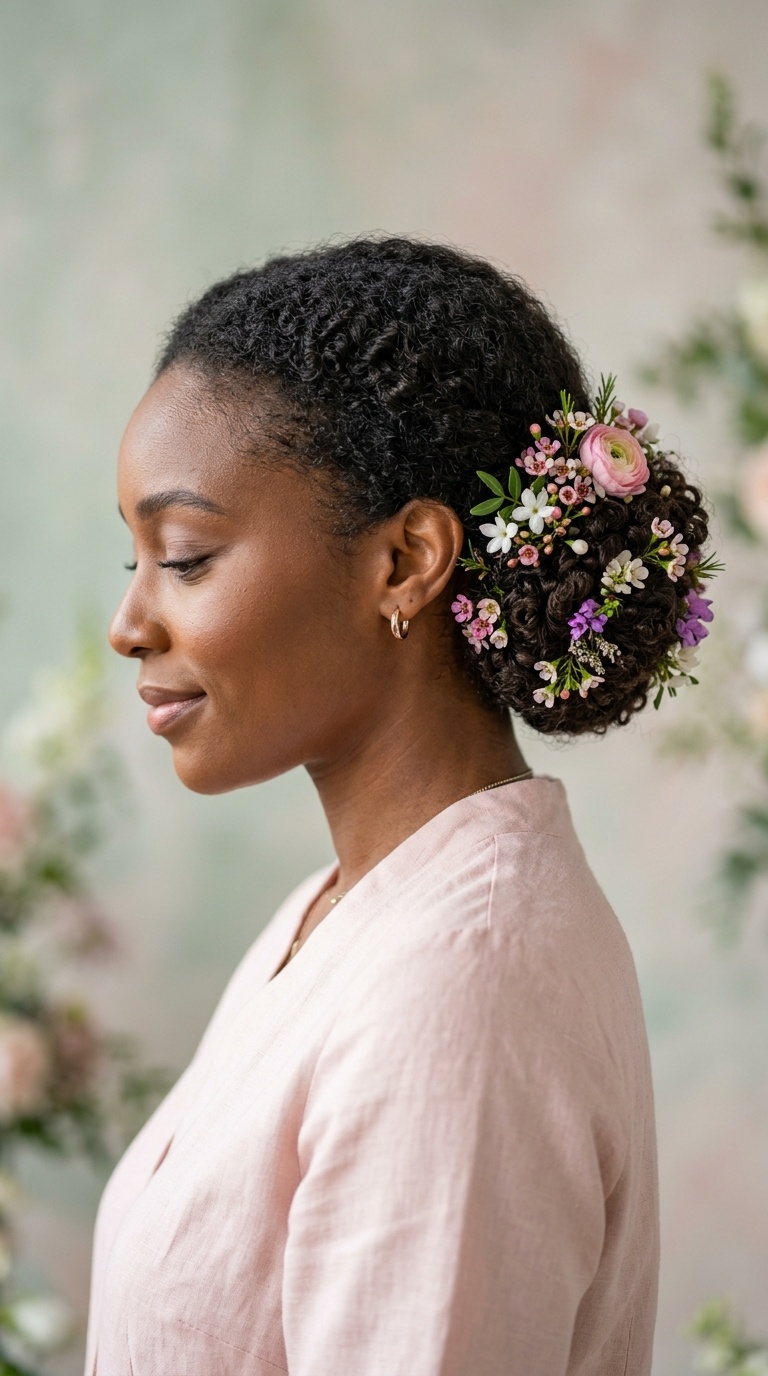 Floral Low Bun