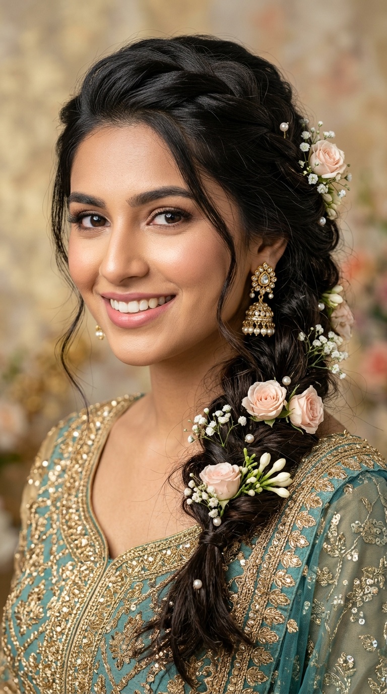 Floral Messy Braid