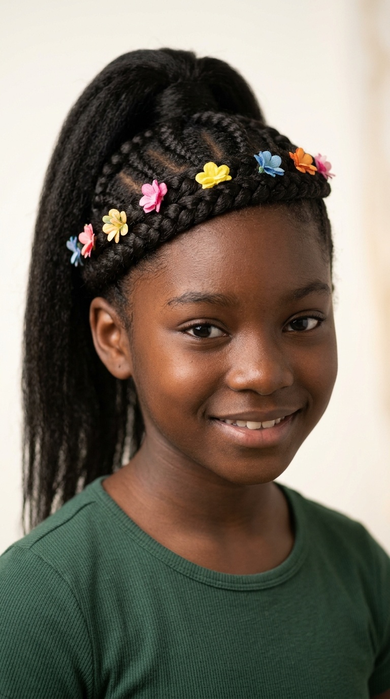 Flower-Accent Braided Base