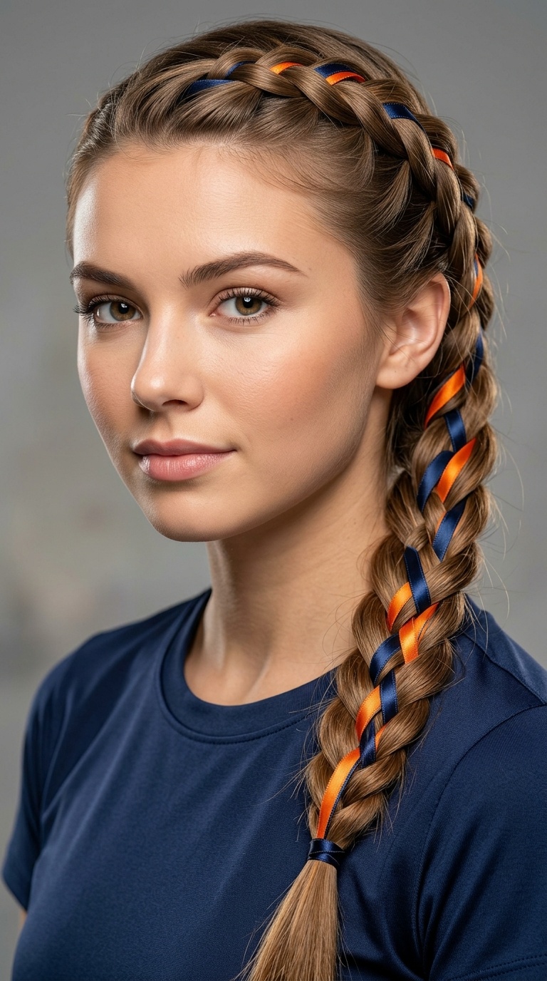 Four-Strand Braid with Integrated Team Colors
