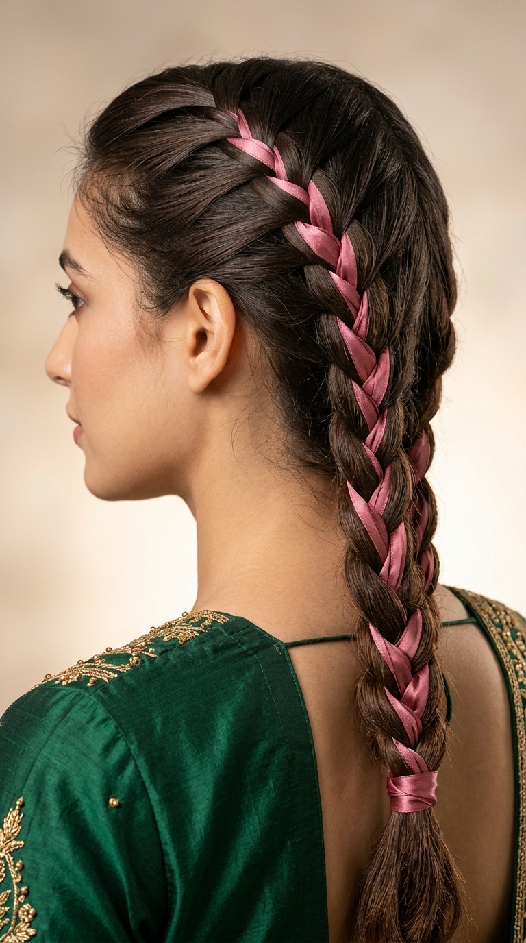 Four-Strand Braid with Silk Ribbon