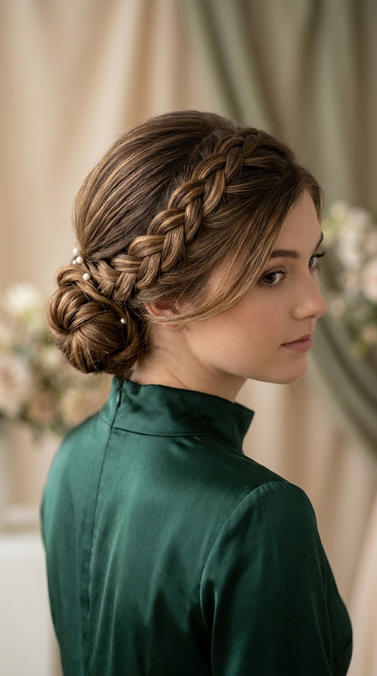 Four-Strand Braided Side Chignon