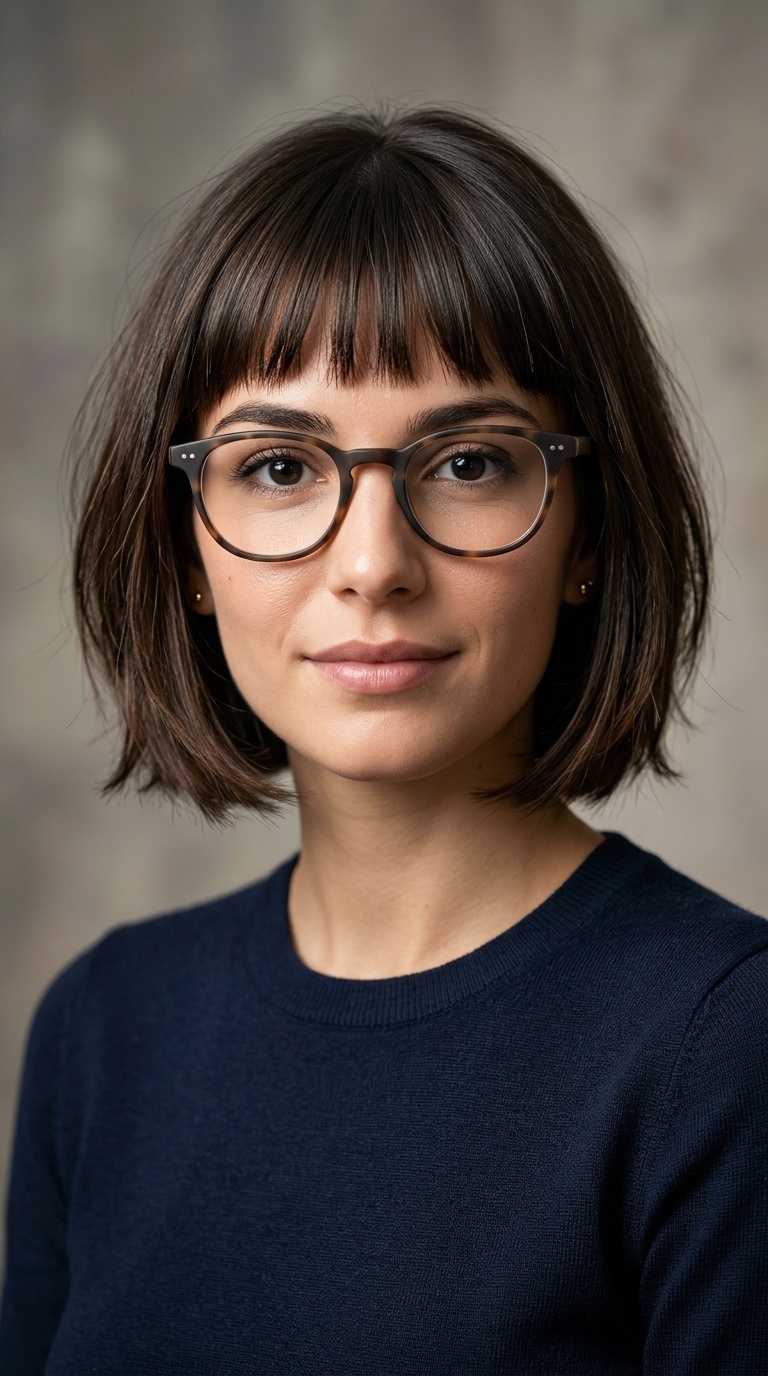 French Bob with Short Fringe