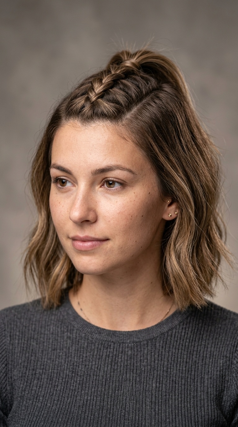 French Braid Center Accent