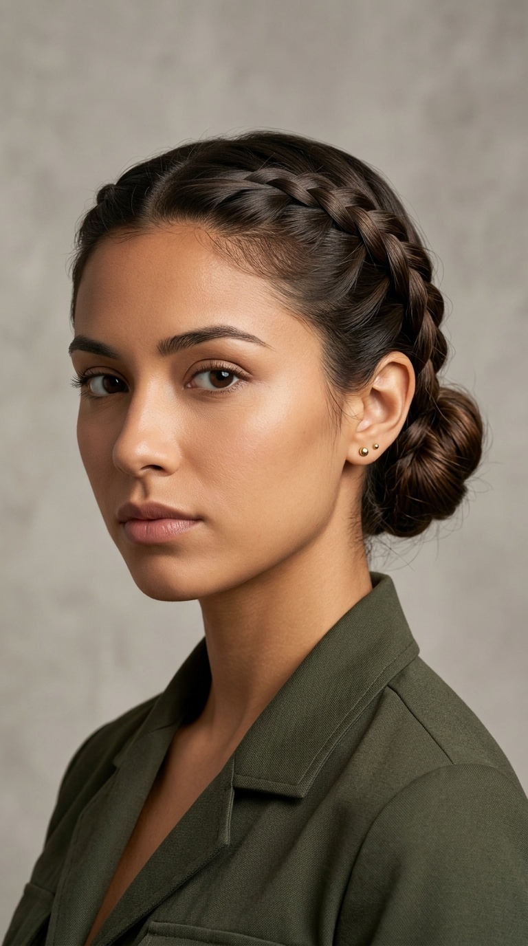 French Braid into a Bun