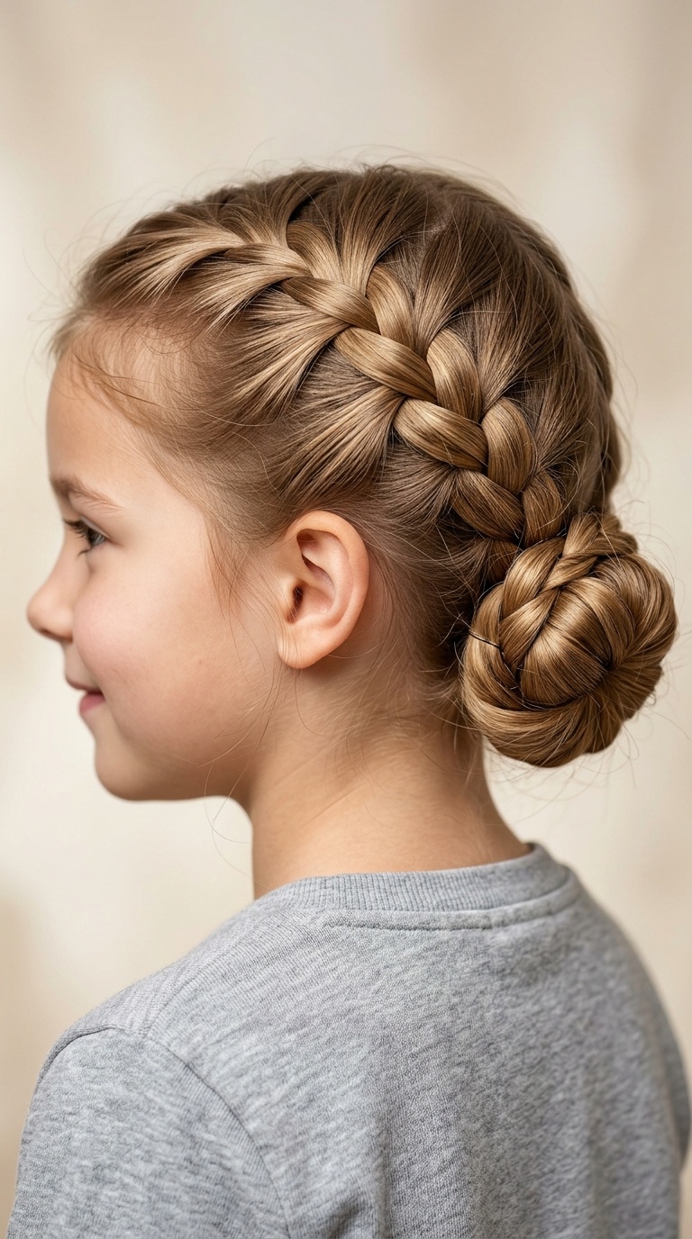 French Braid into a Bun