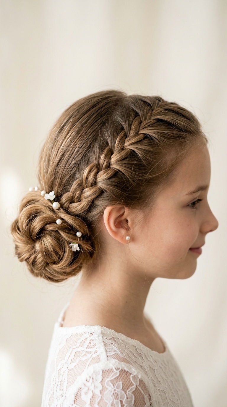 French Braid into a Soft Bun
