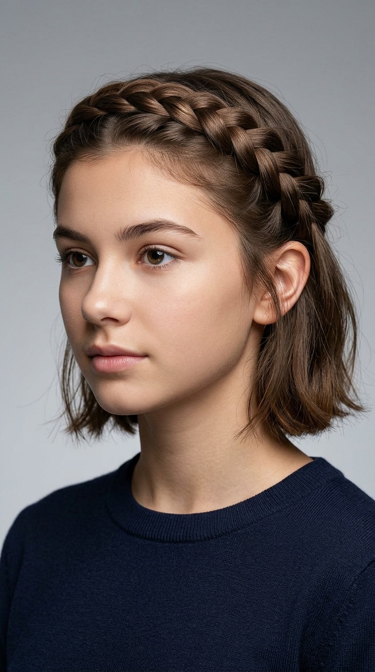 French Braided Crown Accent