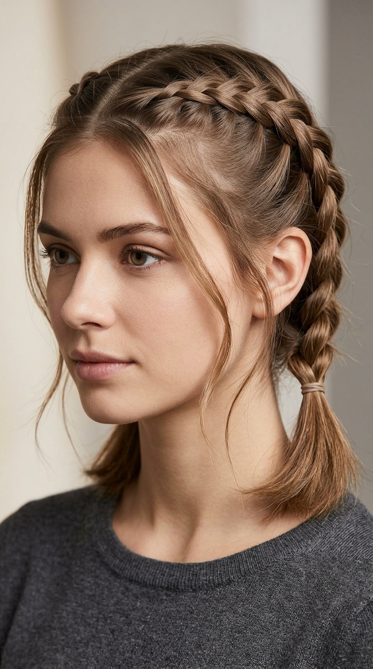 French Braided Low Ties