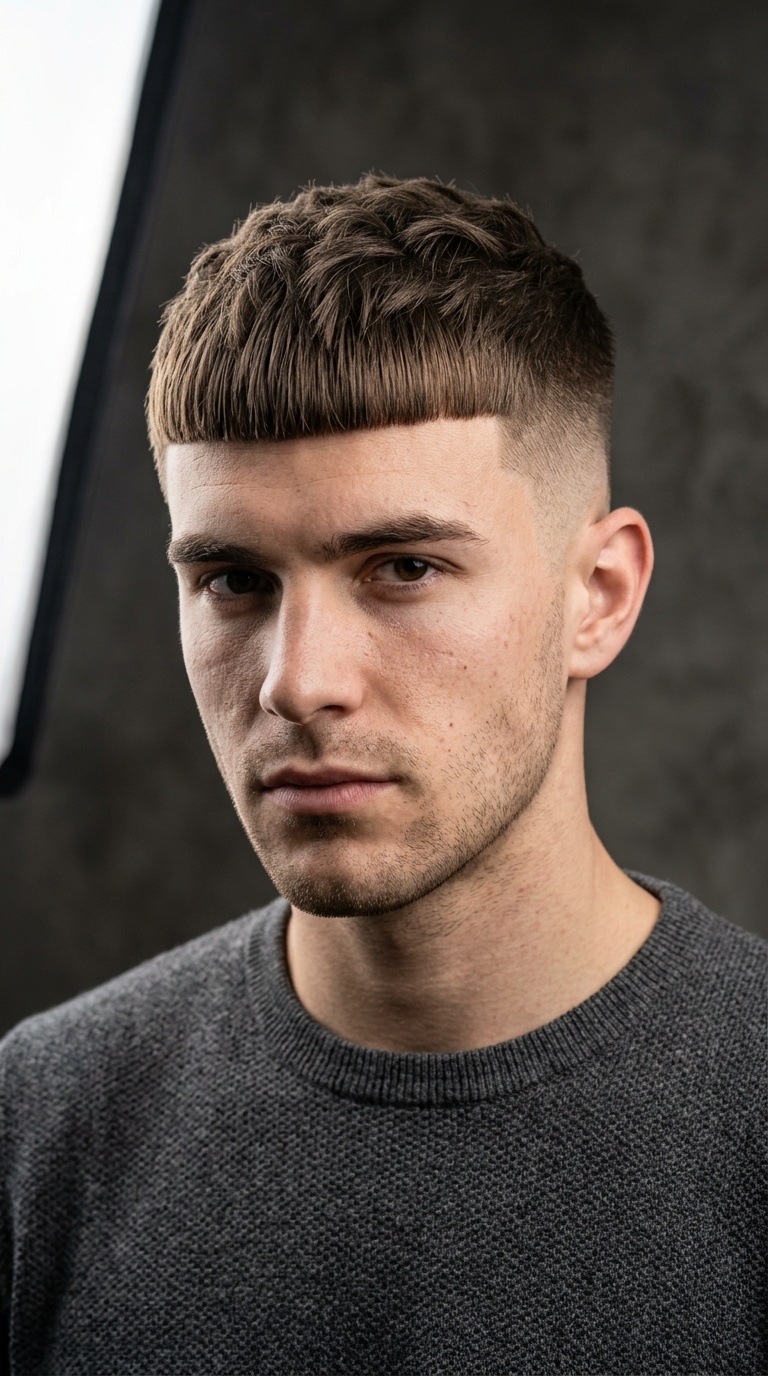 French Crop with Blunt Fringe