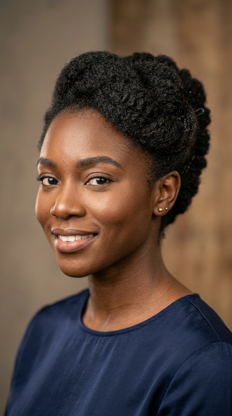 French Twist on Natural Hair