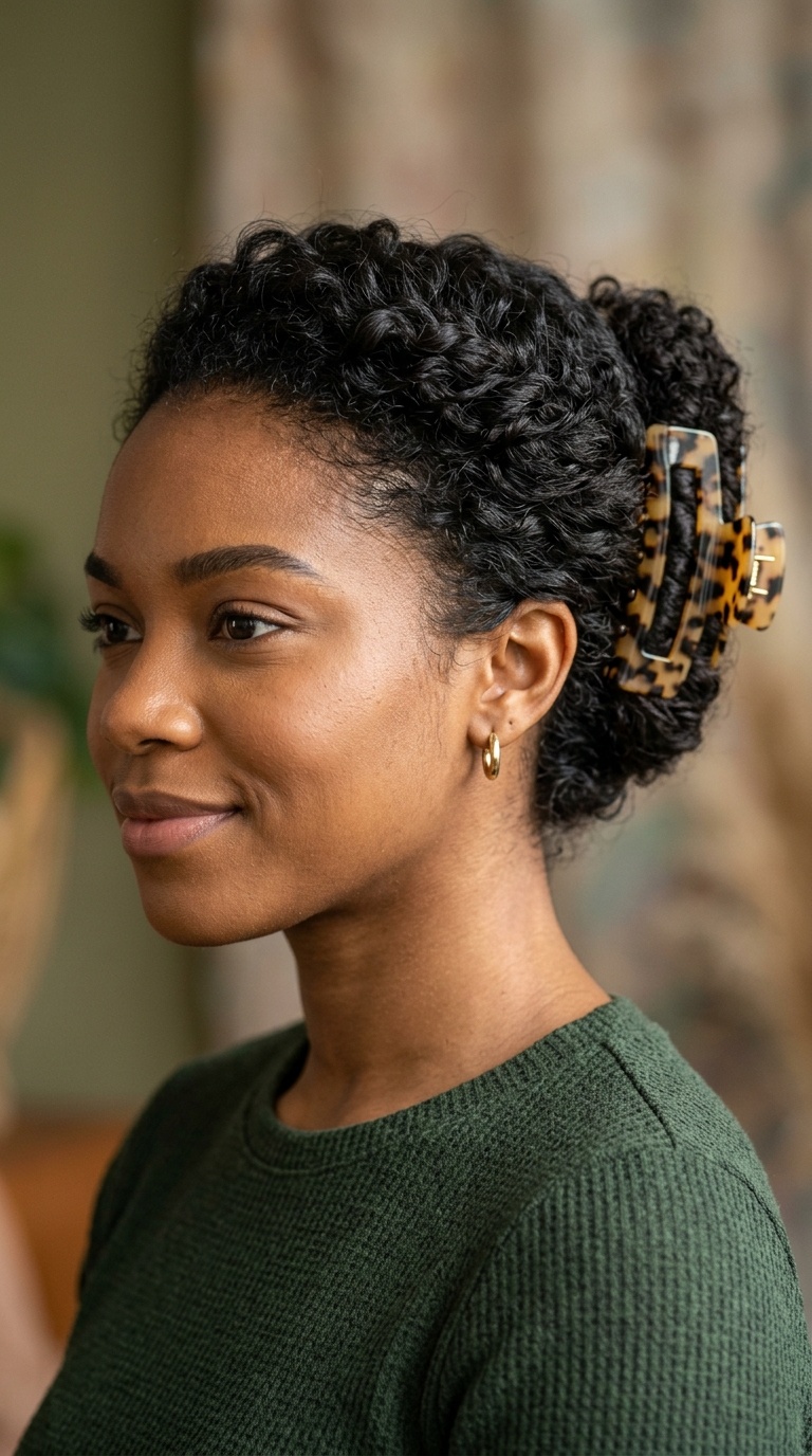 French Twist with a Claw Clip