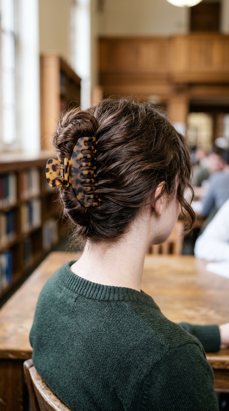 French Twist with a Claw Clip