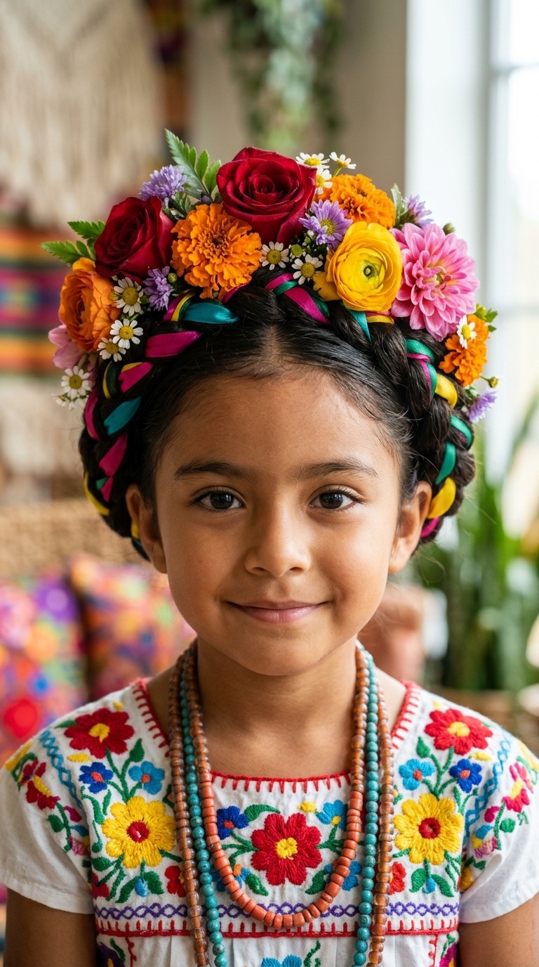 Frida Kahlo Inspired Flower Crown